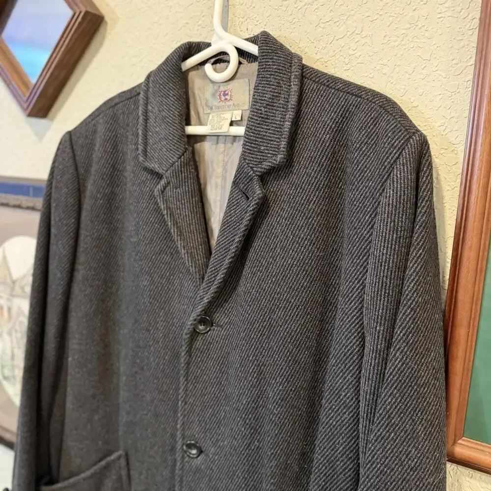 Vintage Territory Ahead Wool Duster Trench Coat Designer Jacket Size Mens‎ Large